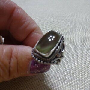 Natural LARSONITE JASPER Handmade Sterling 925 Ring Size 7 #448C